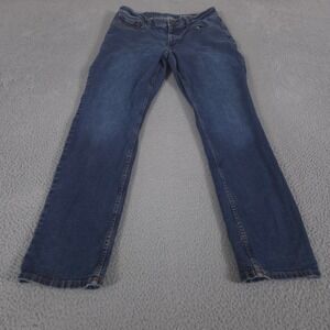 IZOD Jeans Men 34x32 Blue Comfort Stretch Straight Fit Denim Pants Casual Preppy